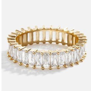 BNWT Baublebar Mini White/Gold Alidia Cubic Zirconia Ring Size 7
